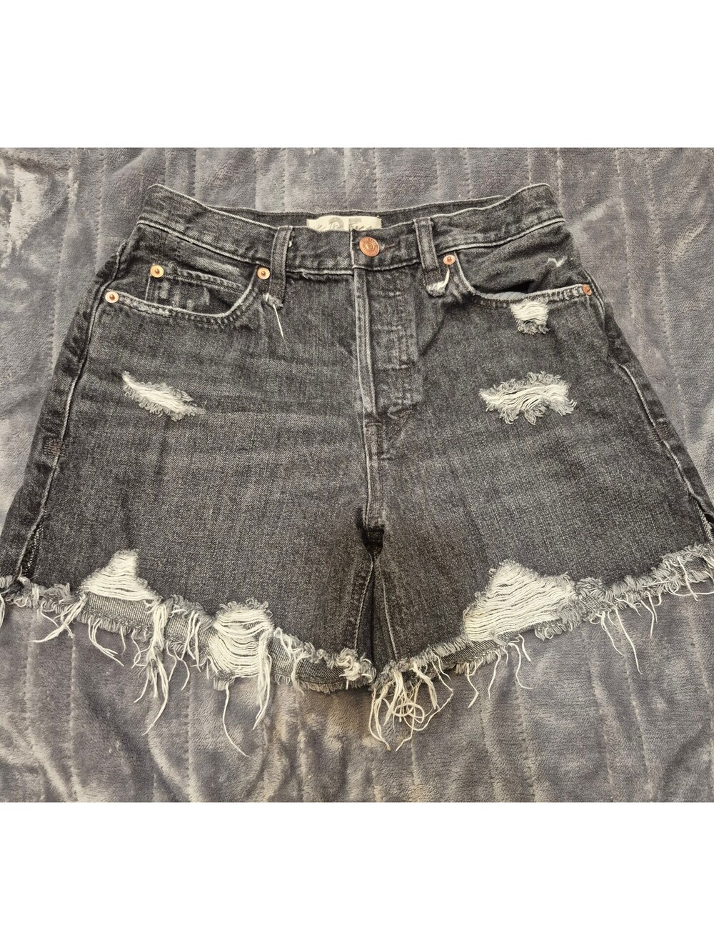 We The Free by Free People Makai Cutoff Denim Shorts Black